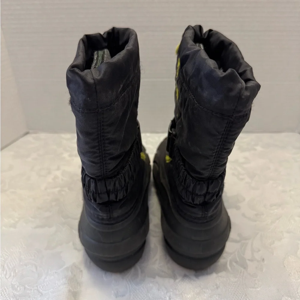 Sorel Children’s Flurry Snow Boot Black Yellow Kids‎ 11 Waterproof Warm
